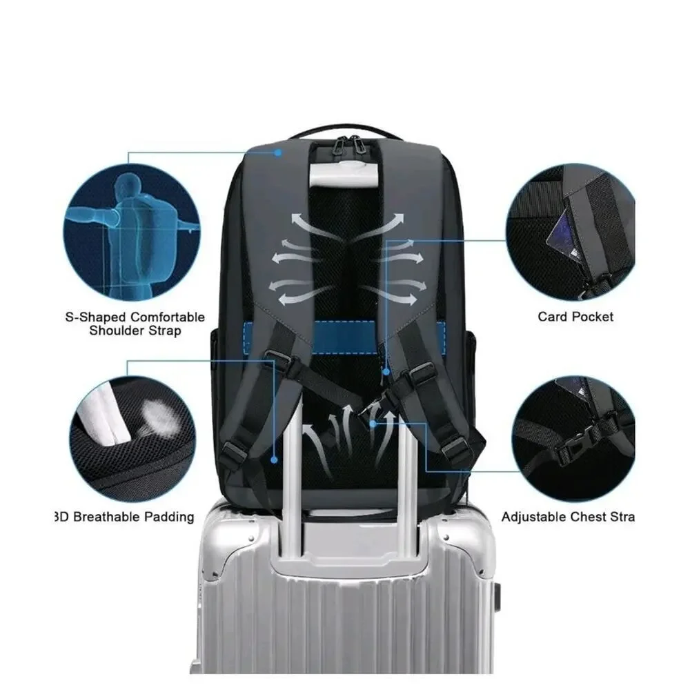 New! FENRUIEN Business Travel Backpack, Expandable Computer Backpack with USB